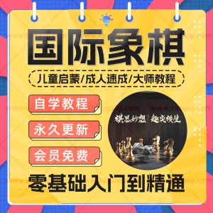 儿童成人国际象棋自学视频教程零基础从入门到精通